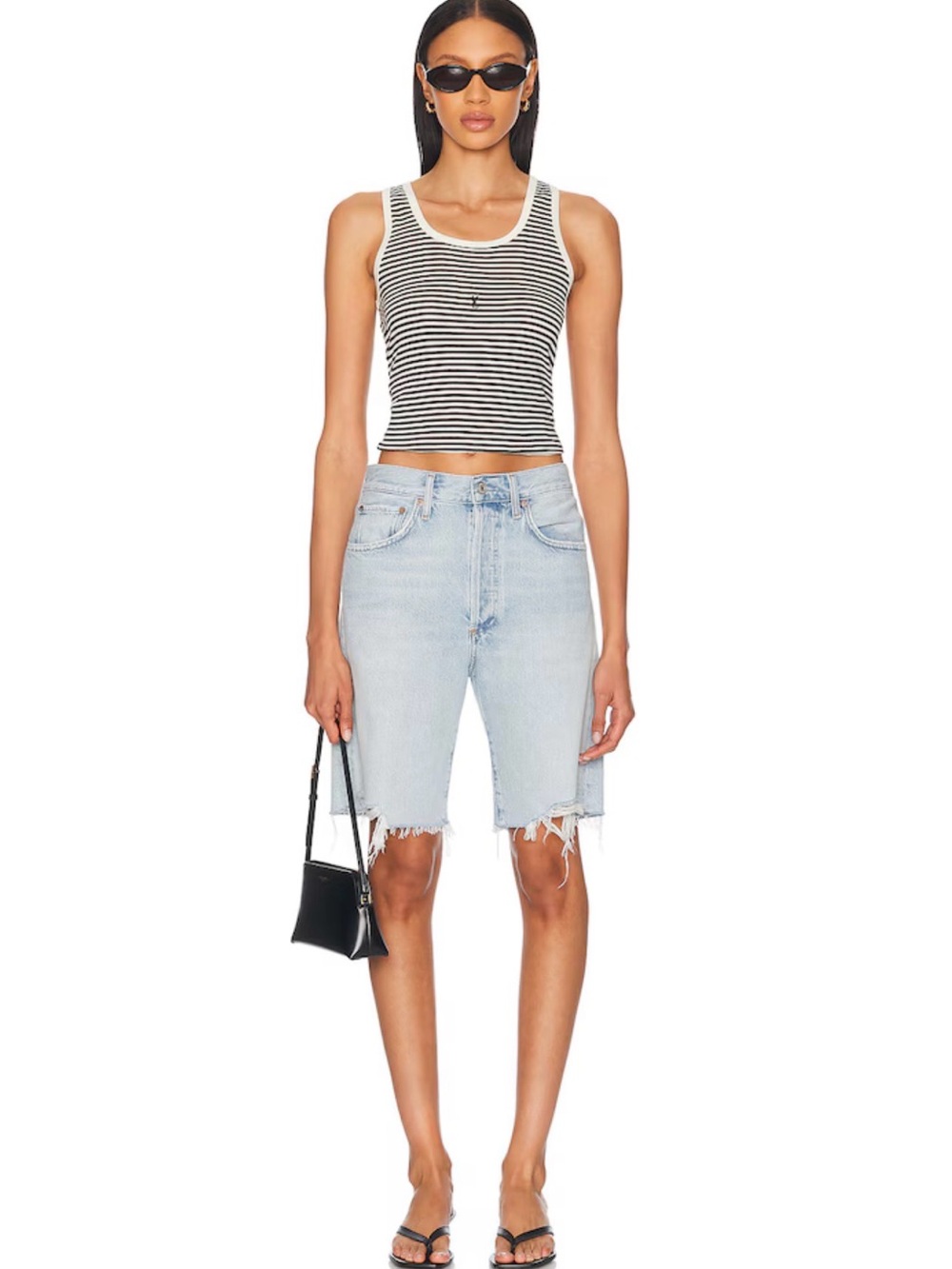 Agolde Light Wash Denim 90's Short